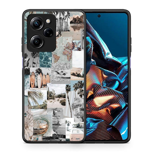 Θήκη Xiaomi Poco X5 Pro 5G Dual Retro Beach Life από τη Smartfits με σχέδιο στο πίσω μέρος και μαύρο περίβλημα | Xiaomi Poco X5 Pro 5G Dual Retro Beach Life Case with Colorful Back and Black Bezels