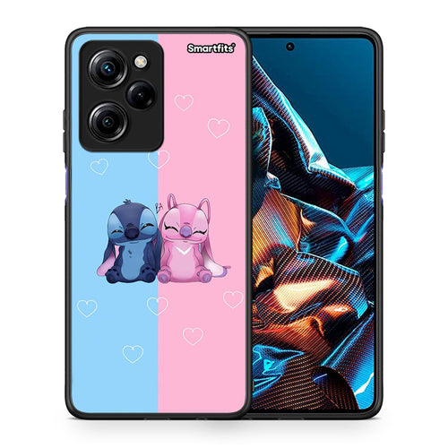 Θήκη Xiaomi Poco X5 Pro 5G Dual Stitch And Angel από τη Smartfits με σχέδιο στο πίσω μέρος και μαύρο περίβλημα | Xiaomi Poco X5 Pro 5G Dual Stitch And Angel Case with Colorful Back and Black Bezels