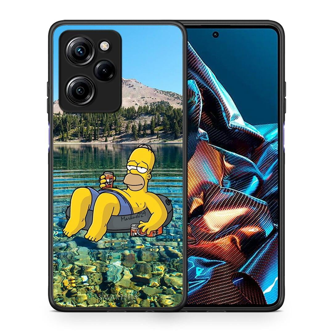 Θήκη Xiaomi Poco X5 Pro 5G Dual Summer Happiness από τη Smartfits με σχέδιο στο πίσω μέρος και μαύρο περίβλημα | Xiaomi Poco X5 Pro 5G Dual Summer Happiness Case with Colorful Back and Black Bezels