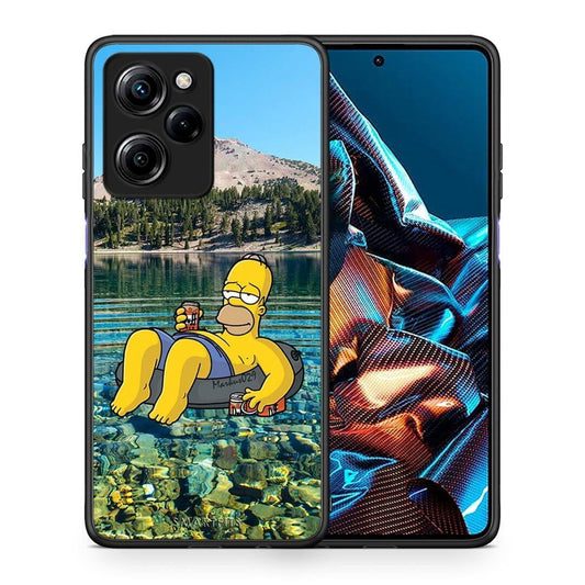 Θήκη Xiaomi Poco X5 Pro 5G Dual Summer Happiness από τη Smartfits με σχέδιο στο πίσω μέρος και μαύρο περίβλημα | Xiaomi Poco X5 Pro 5G Dual Summer Happiness Case with Colorful Back and Black Bezels