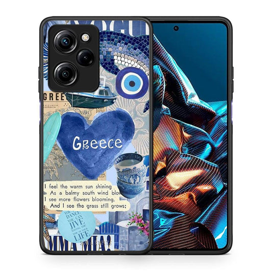 Θήκη Xiaomi Poco X5 Pro 5G Dual Summer In Greece από τη Smartfits με σχέδιο στο πίσω μέρος και μαύρο περίβλημα | Xiaomi Poco X5 Pro 5G Dual Summer In Greece Case with Colorful Back and Black Bezels