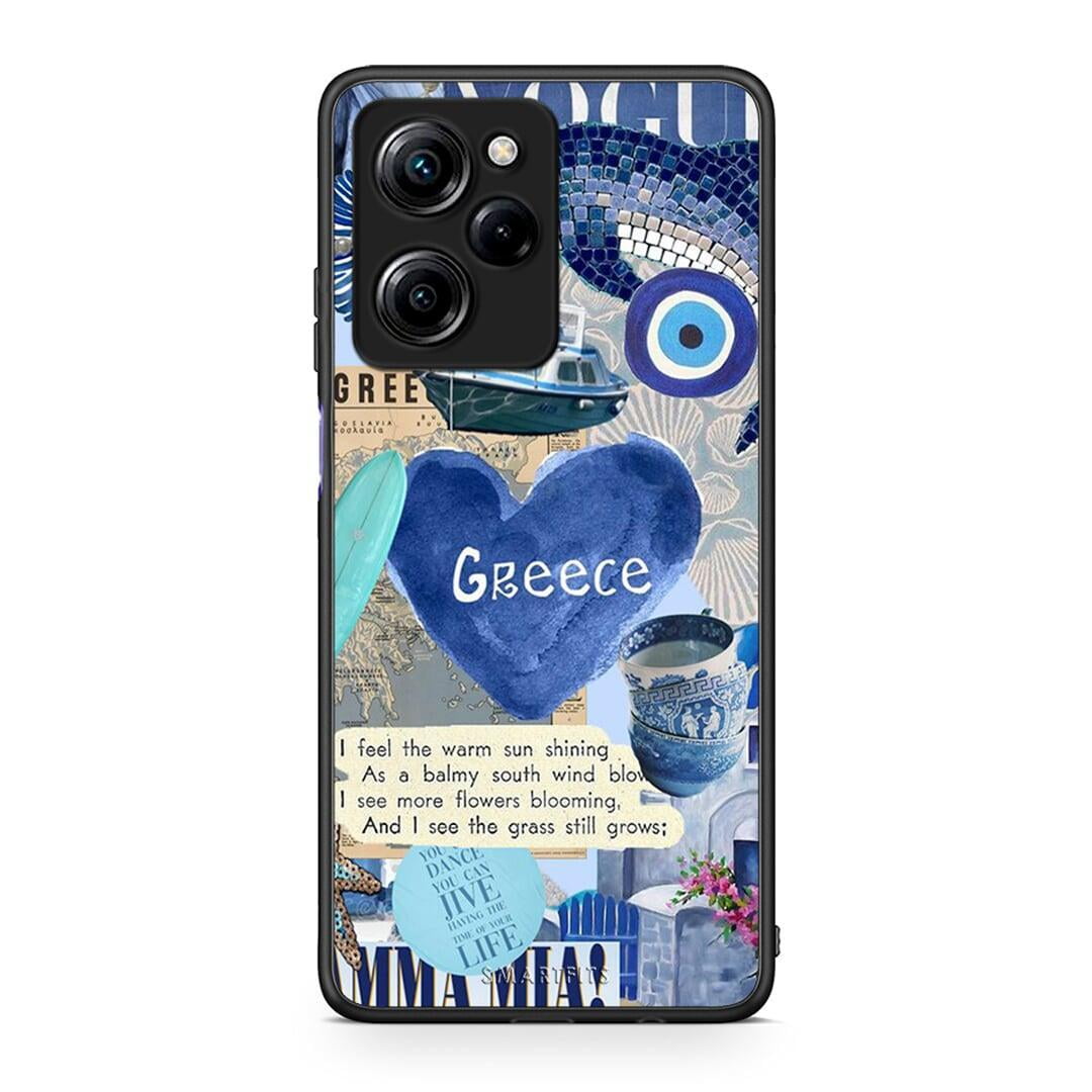 Θήκη Xiaomi Poco X5 Pro 5G Dual Summer In Greece από τη Smartfits με σχέδιο στο πίσω μέρος και μαύρο περίβλημα | Xiaomi Poco X5 Pro 5G Dual Summer In Greece Case with Colorful Back and Black Bezels