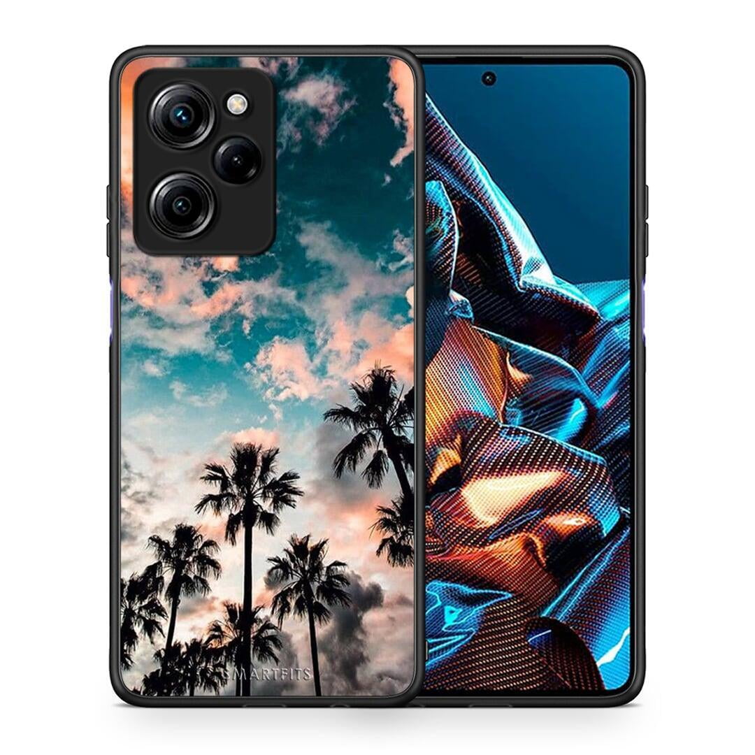 Θήκη Xiaomi Poco X5 Pro 5G Dual Summer Sky από τη Smartfits με σχέδιο στο πίσω μέρος και μαύρο περίβλημα | Xiaomi Poco X5 Pro 5G Dual Summer Sky Case with Colorful Back and Black Bezels