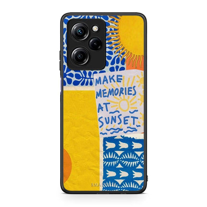 Θήκη Xiaomi Poco X5 Pro 5G Dual Sunset Memories από τη Smartfits με σχέδιο στο πίσω μέρος και μαύρο περίβλημα | Xiaomi Poco X5 Pro 5G Dual Sunset Memories Case with Colorful Back and Black Bezels