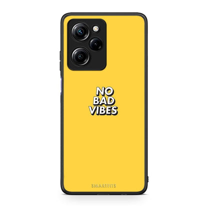 Θήκη Xiaomi Poco X5 Pro 5G Dual Text Vibes από τη Smartfits με σχέδιο στο πίσω μέρος και μαύρο περίβλημα | Xiaomi Poco X5 Pro 5G Dual Text Vibes Case with Colorful Back and Black Bezels