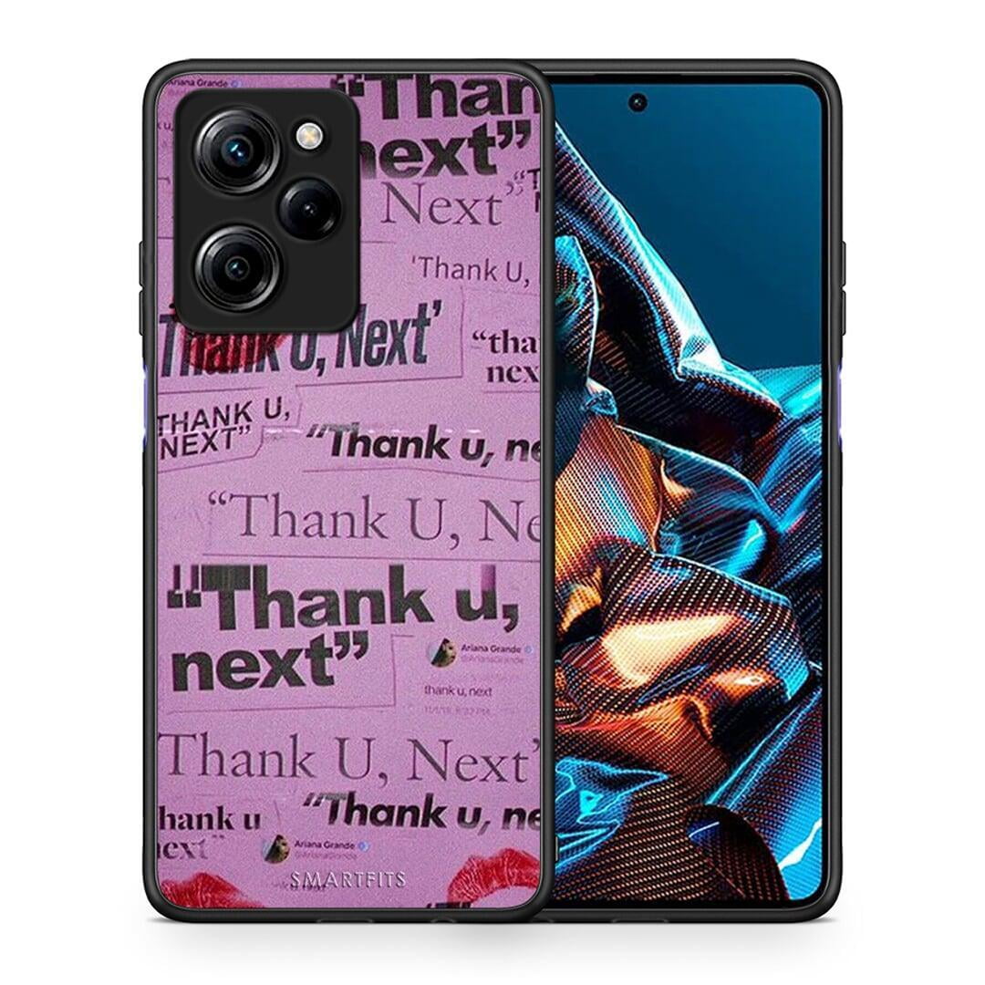 Θήκη Xiaomi Poco X5 Pro 5G Dual Thank You Next από τη Smartfits με σχέδιο στο πίσω μέρος και μαύρο περίβλημα | Xiaomi Poco X5 Pro 5G Dual Thank You Next Case with Colorful Back and Black Bezels