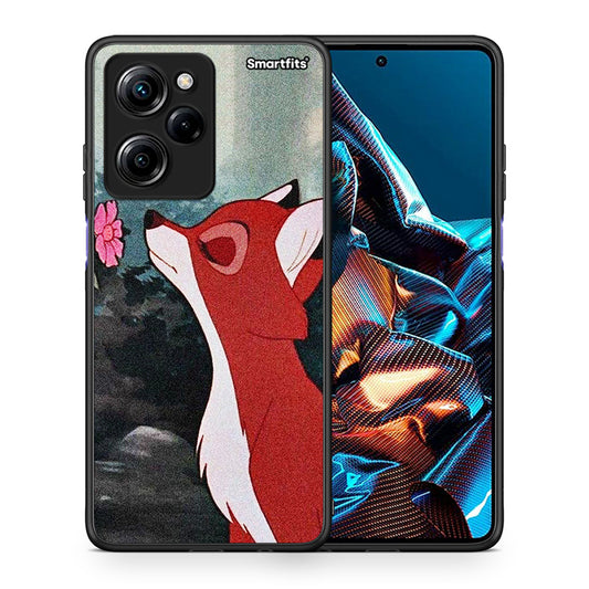 Θήκη Xiaomi Poco X5 Pro 5G Dual Tod And Vixey Love 2 από τη Smartfits με σχέδιο στο πίσω μέρος και μαύρο περίβλημα | Xiaomi Poco X5 Pro 5G Dual Tod And Vixey Love 2 Case with Colorful Back and Black Bezels