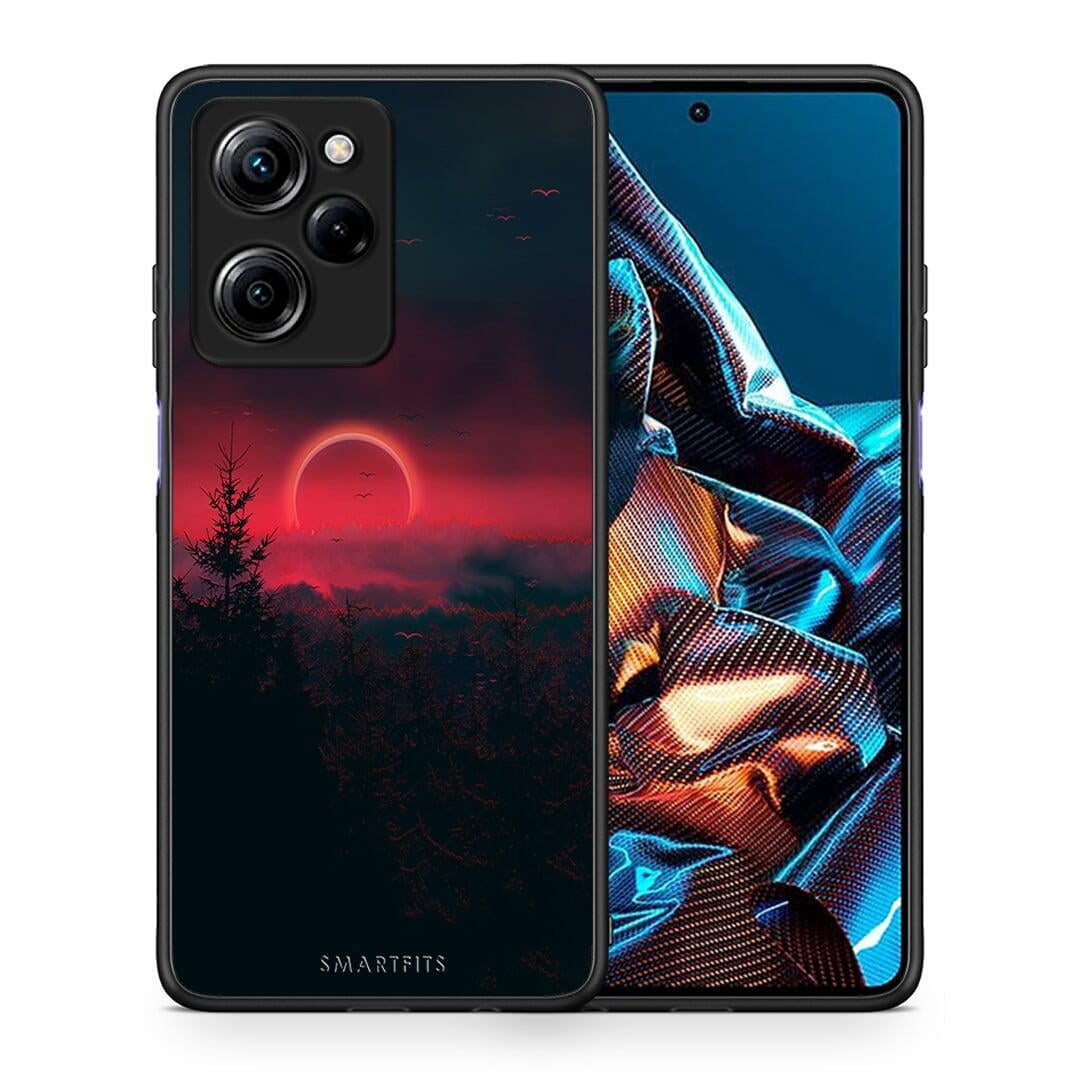 Θήκη Xiaomi Poco X5 Pro 5G Dual Tropic Sunset από τη Smartfits με σχέδιο στο πίσω μέρος και μαύρο περίβλημα | Xiaomi Poco X5 Pro 5G Dual Tropic Sunset Case with Colorful Back and Black Bezels