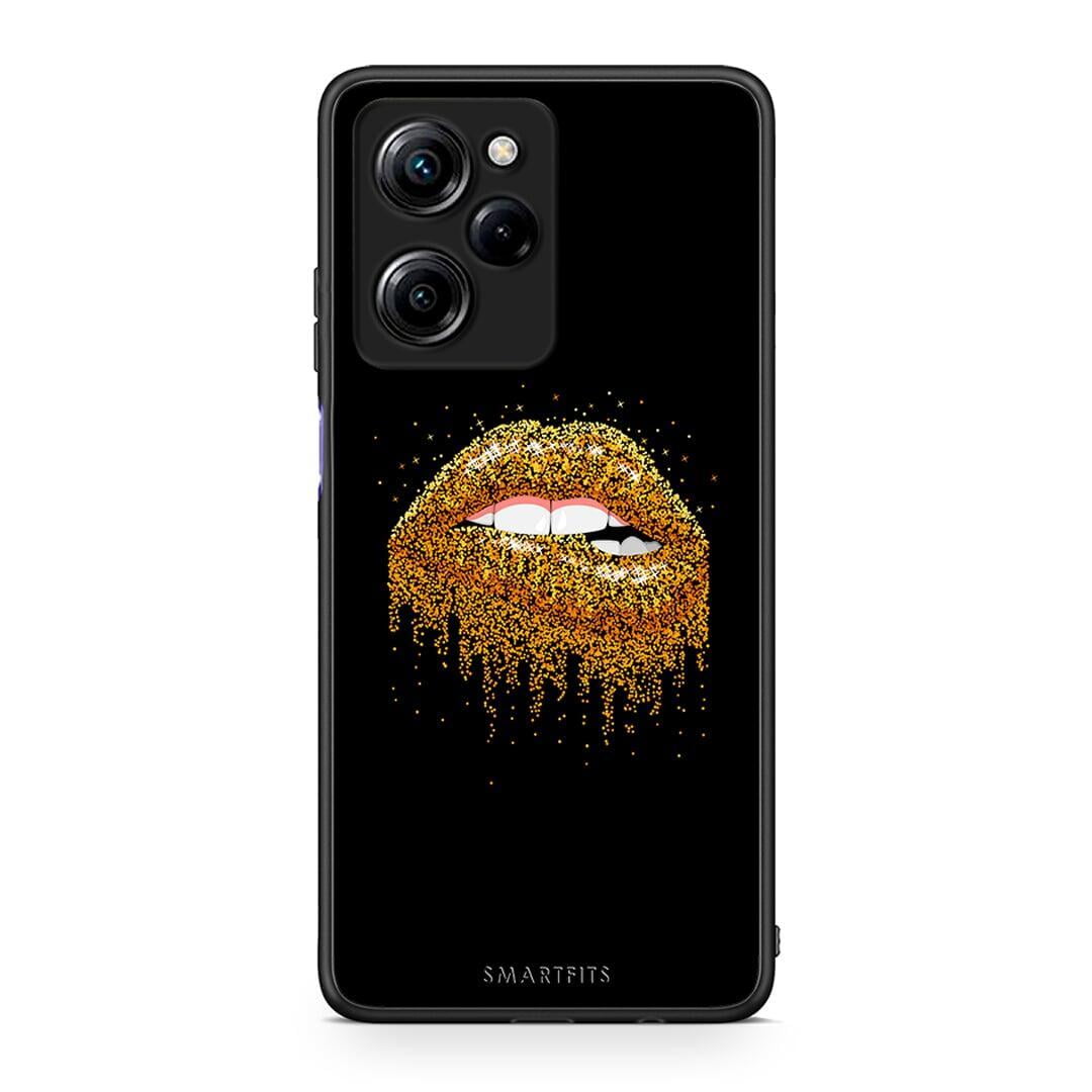 Θήκη Xiaomi Poco X5 Pro 5G Dual Valentine Golden από τη Smartfits με σχέδιο στο πίσω μέρος και μαύρο περίβλημα | Xiaomi Poco X5 Pro 5G Dual Valentine Golden Case with Colorful Back and Black Bezels