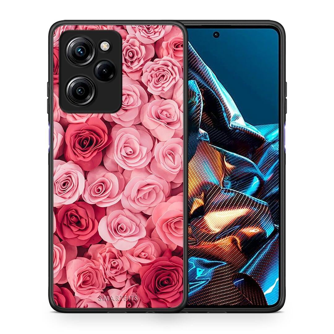 Θήκη Xiaomi Poco X5 Pro 5G Dual Valentine RoseGarden από τη Smartfits με σχέδιο στο πίσω μέρος και μαύρο περίβλημα | Xiaomi Poco X5 Pro 5G Dual Valentine RoseGarden Case with Colorful Back and Black Bezels