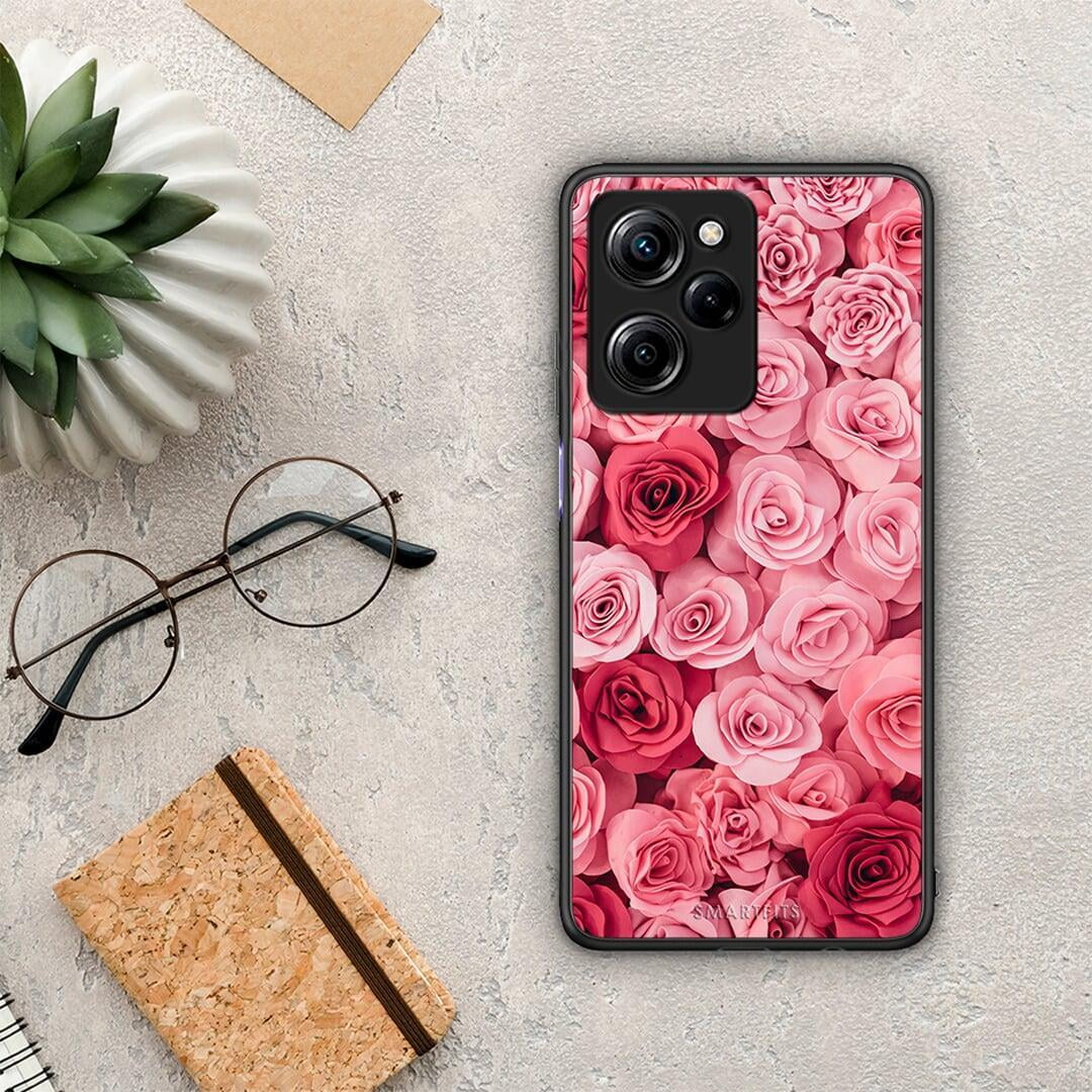 Θήκη Xiaomi Poco X5 Pro 5G Dual Valentine RoseGarden από τη Smartfits με σχέδιο στο πίσω μέρος και μαύρο περίβλημα | Xiaomi Poco X5 Pro 5G Dual Valentine RoseGarden Case with Colorful Back and Black Bezels