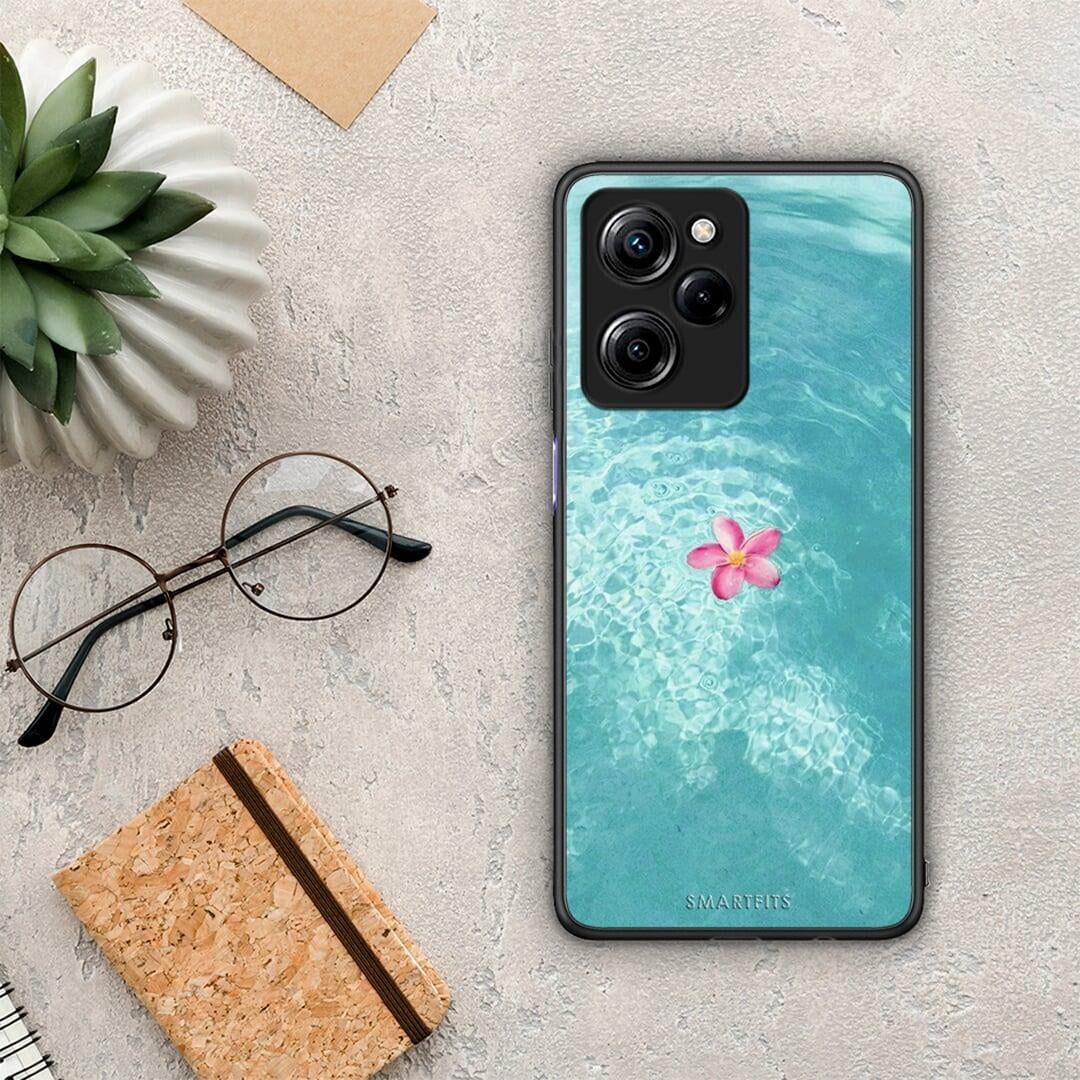 Θήκη Xiaomi Poco X5 Pro 5G Dual Water Flower από τη Smartfits με σχέδιο στο πίσω μέρος και μαύρο περίβλημα | Xiaomi Poco X5 Pro 5G Dual Water Flower Case with Colorful Back and Black Bezels