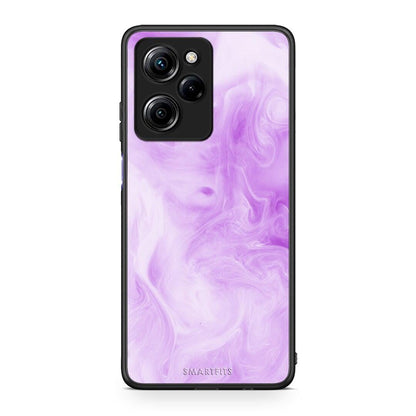 Θήκη Xiaomi Poco X5 Pro 5G Dual Watercolor Lavender από τη Smartfits με σχέδιο στο πίσω μέρος και μαύρο περίβλημα | Xiaomi Poco X5 Pro 5G Dual Watercolor Lavender Case with Colorful Back and Black Bezels
