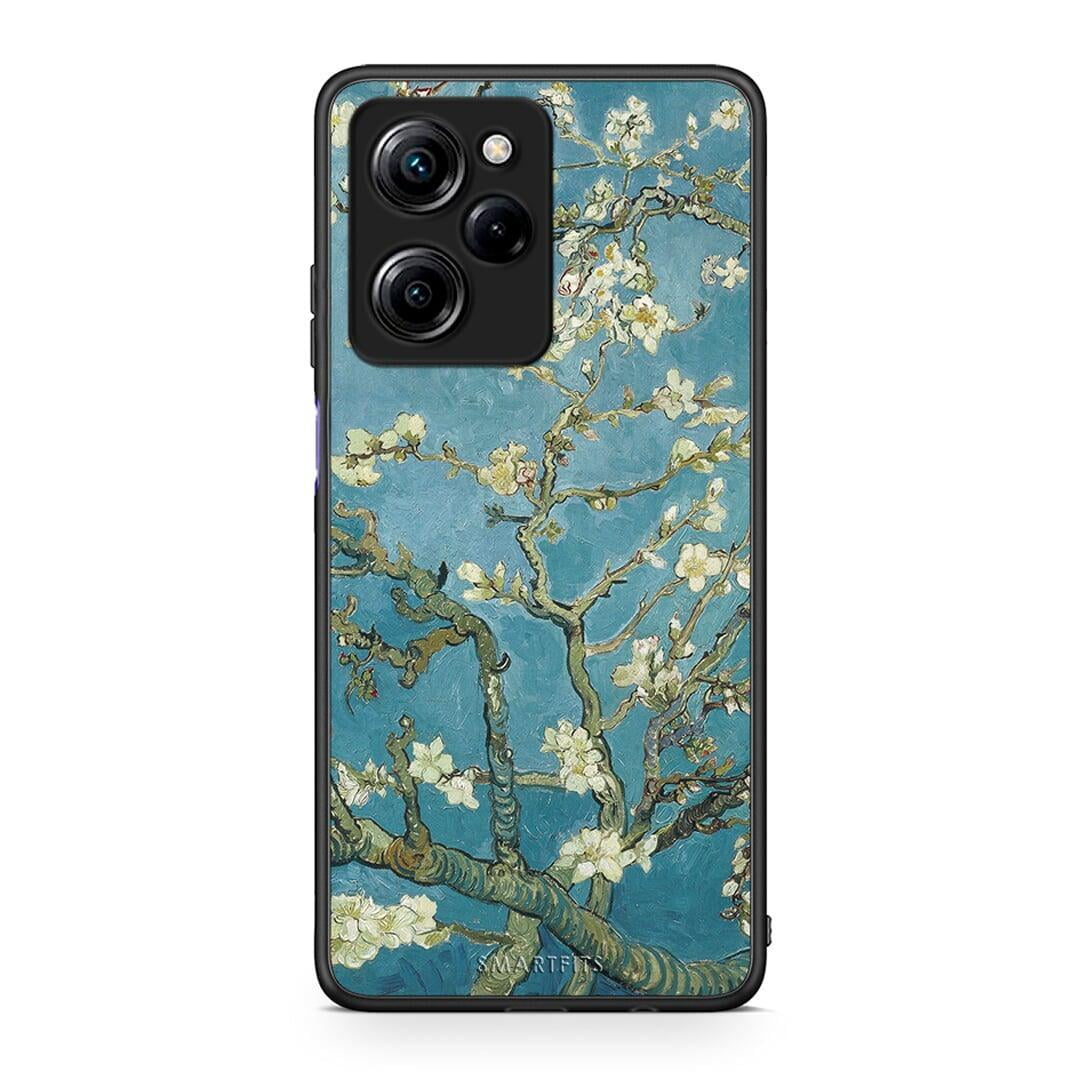 Θήκη Xiaomi Poco X5 Pro 5G Dual White Blossoms από τη Smartfits με σχέδιο στο πίσω μέρος και μαύρο περίβλημα | Xiaomi Poco X5 Pro 5G Dual White Blossoms Case with Colorful Back and Black Bezels