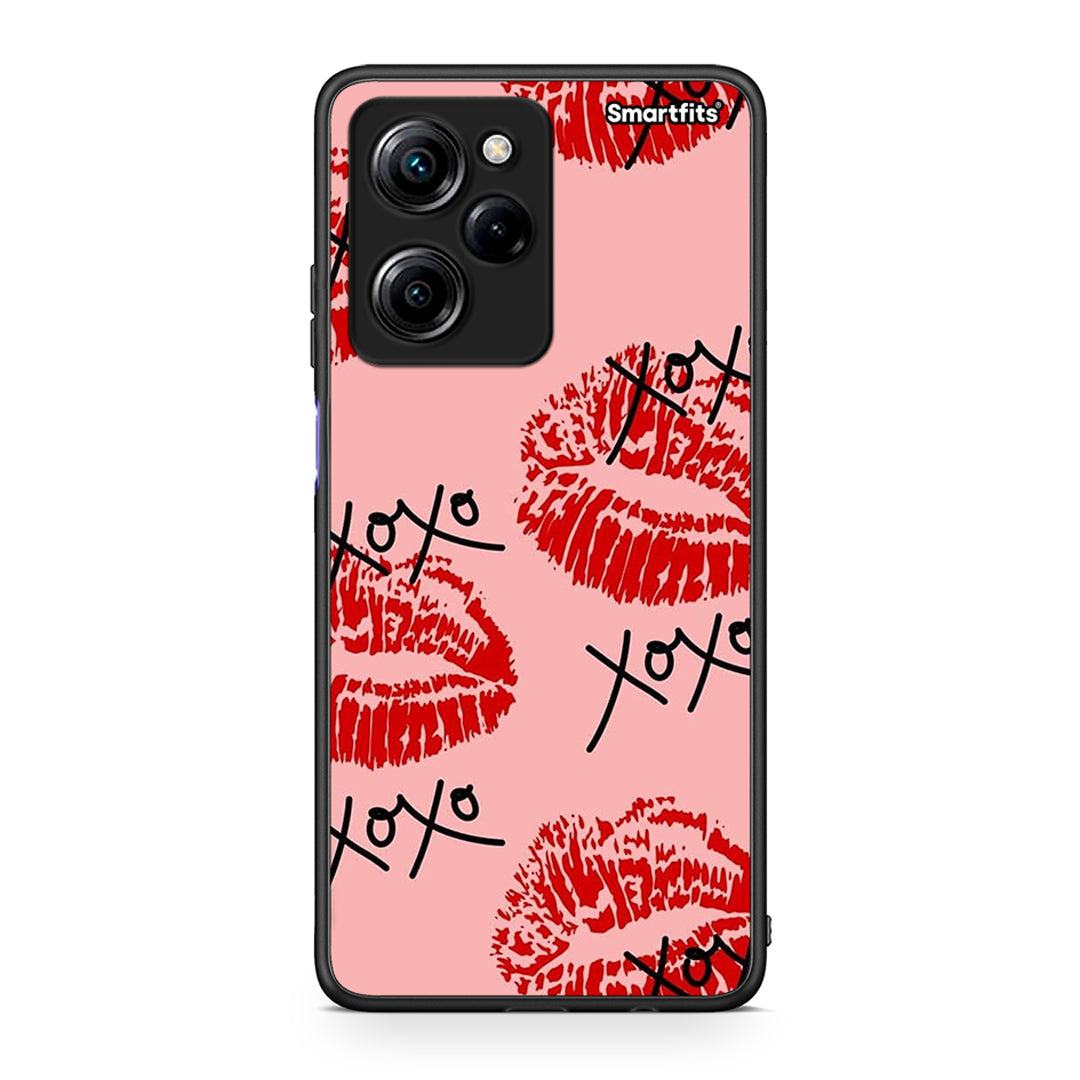 Θήκη Xiaomi Poco X5 Pro 5G Dual XOXO Lips από τη Smartfits με σχέδιο στο πίσω μέρος και μαύρο περίβλημα | Xiaomi Poco X5 Pro 5G Dual XOXO Lips Case with Colorful Back and Black Bezels
