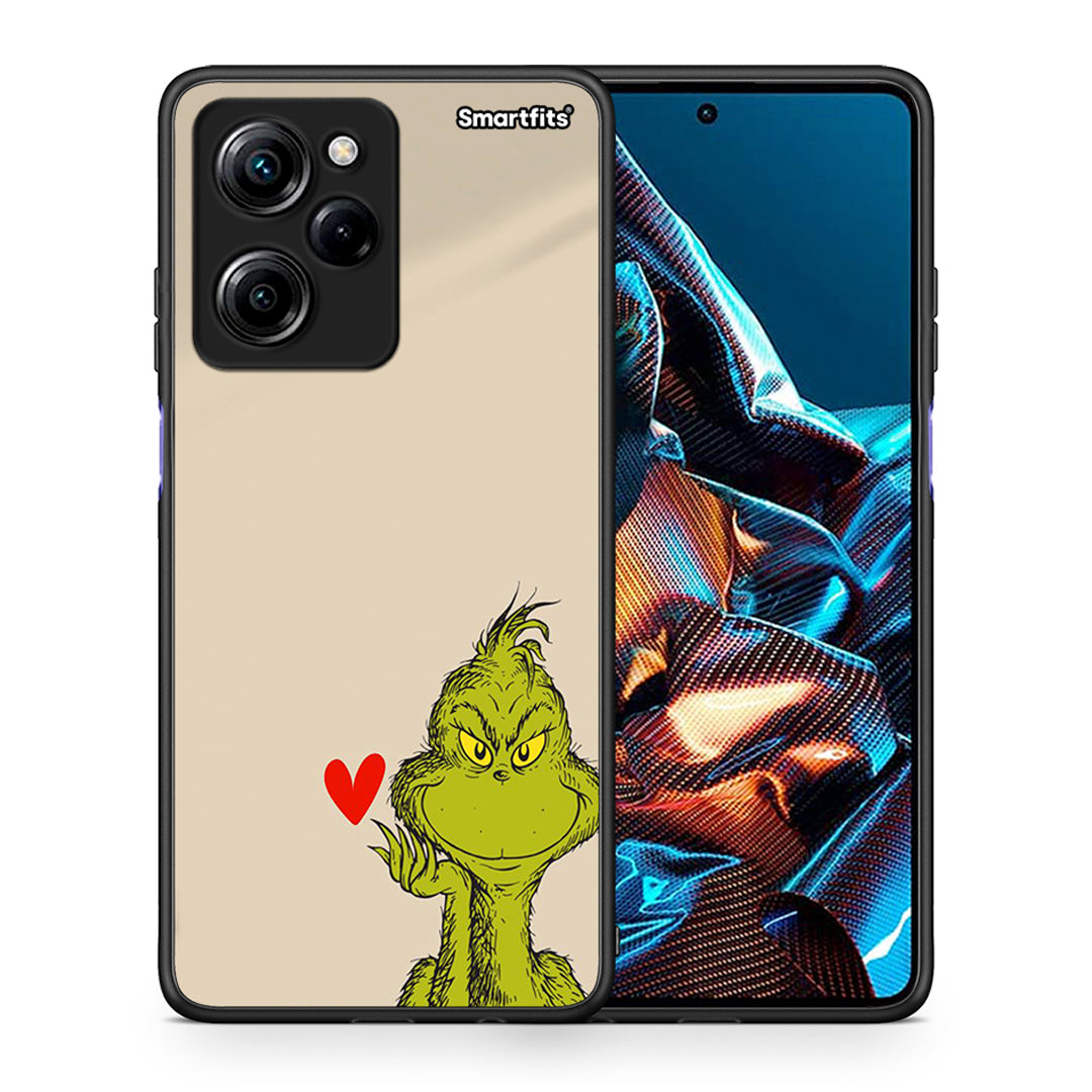 Θήκη Xiaomi Poco X5 Pro 5G Dual Xmas Grinch από τη Smartfits με σχέδιο στο πίσω μέρος και μαύρο περίβλημα | Xiaomi Poco X5 Pro 5G Dual Xmas Grinch Case with Colorful Back and Black Bezels