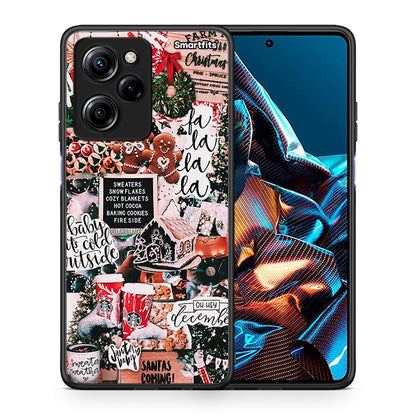 Θήκη Xiaomi Poco X5 Pro 5G Dual Xmas Habbits από τη Smartfits με σχέδιο στο πίσω μέρος και μαύρο περίβλημα | Xiaomi Poco X5 Pro 5G Dual Xmas Habbits Case with Colorful Back and Black Bezels