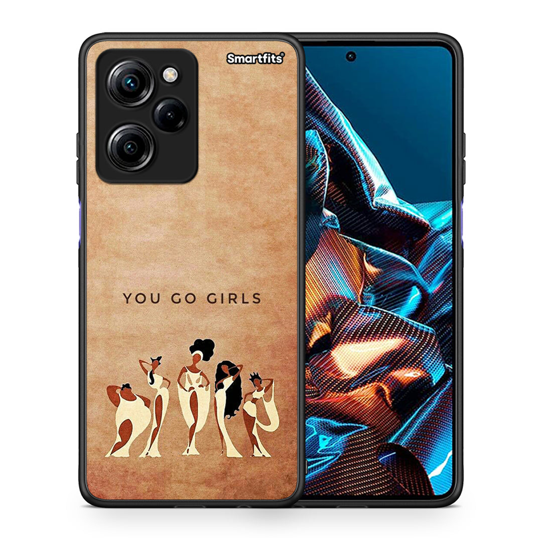 Θήκη Xiaomi Poco X5 Pro 5G Dual You Go Girl από τη Smartfits με σχέδιο στο πίσω μέρος και μαύρο περίβλημα | Xiaomi Poco X5 Pro 5G Dual You Go Girl Case with Colorful Back and Black Bezels