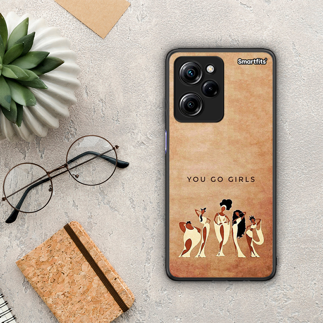 Θήκη Xiaomi Poco X5 Pro 5G Dual You Go Girl από τη Smartfits με σχέδιο στο πίσω μέρος και μαύρο περίβλημα | Xiaomi Poco X5 Pro 5G Dual You Go Girl Case with Colorful Back and Black Bezels