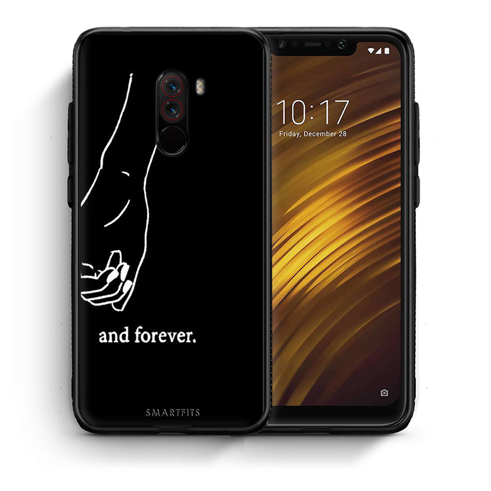 Θήκη Αγίου Βαλεντίνου Xiaomi Pocophone F1 Always & Forever 2 από τη Smartfits με σχέδιο στο πίσω μέρος και μαύρο περίβλημα | Xiaomi Pocophone F1 Always & Forever 2 case with colorful back and black bezels