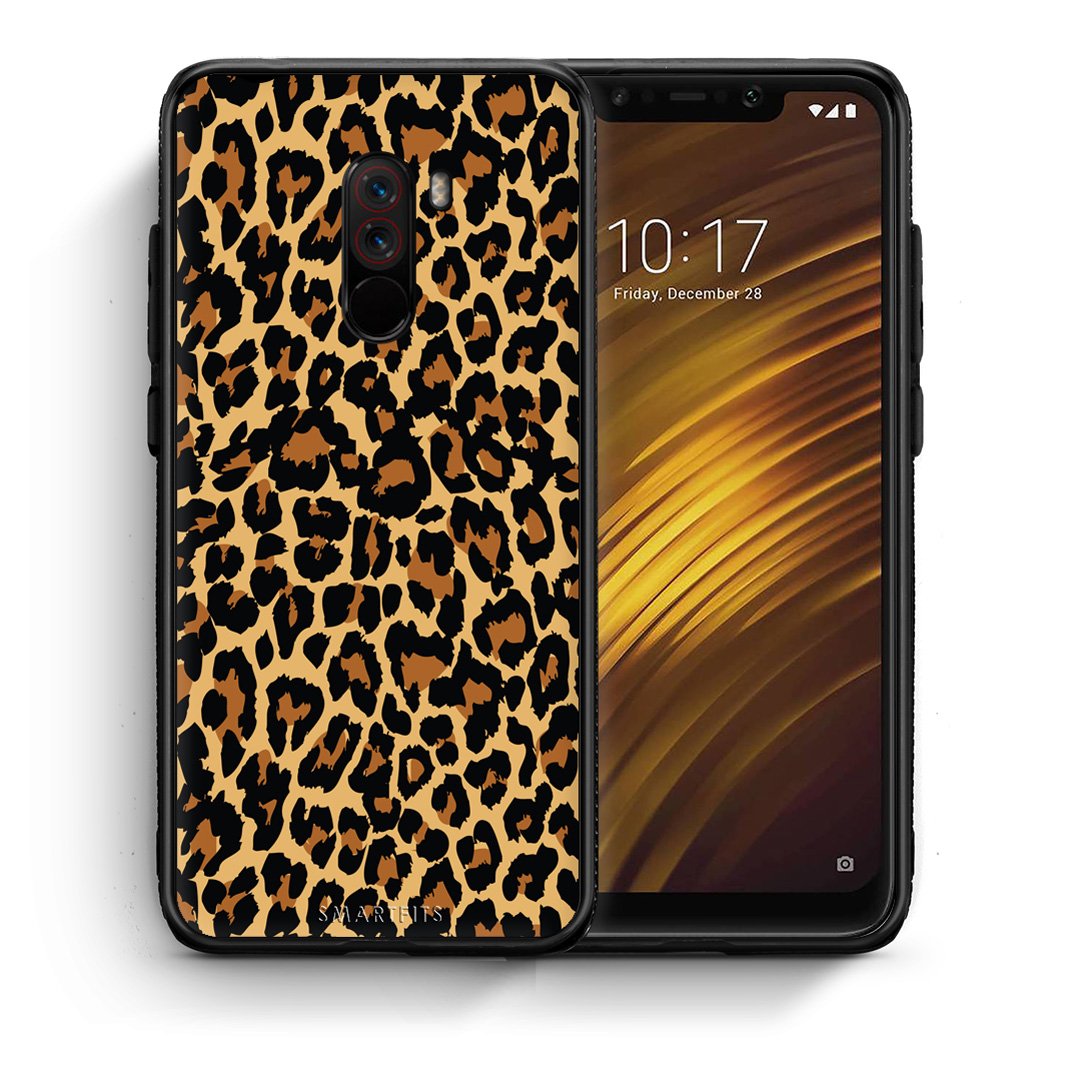 Θήκη Xiaomi Pocophone F1 Leopard Animal από τη Smartfits με σχέδιο στο πίσω μέρος και μαύρο περίβλημα | Xiaomi Pocophone F1 Leopard Animal case with colorful back and black bezels