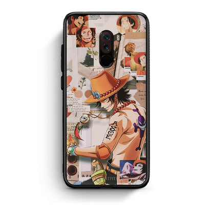 Xiaomi Pocophone F1 Anime Collage θήκη από τη Smartfits με σχέδιο στο πίσω μέρος και μαύρο περίβλημα | Smartphone case with colorful back and black bezels by Smartfits