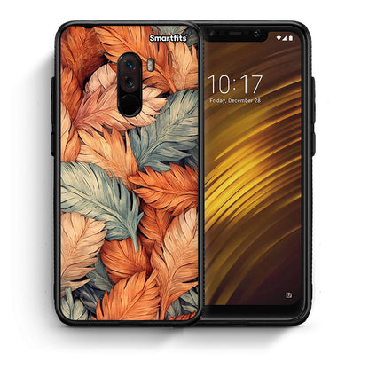 Θήκη Xiaomi Pocophone F1 Autumn Leaves από τη Smartfits με σχέδιο στο πίσω μέρος και μαύρο περίβλημα | Xiaomi Pocophone F1 Autumn Leaves case with colorful back and black bezels