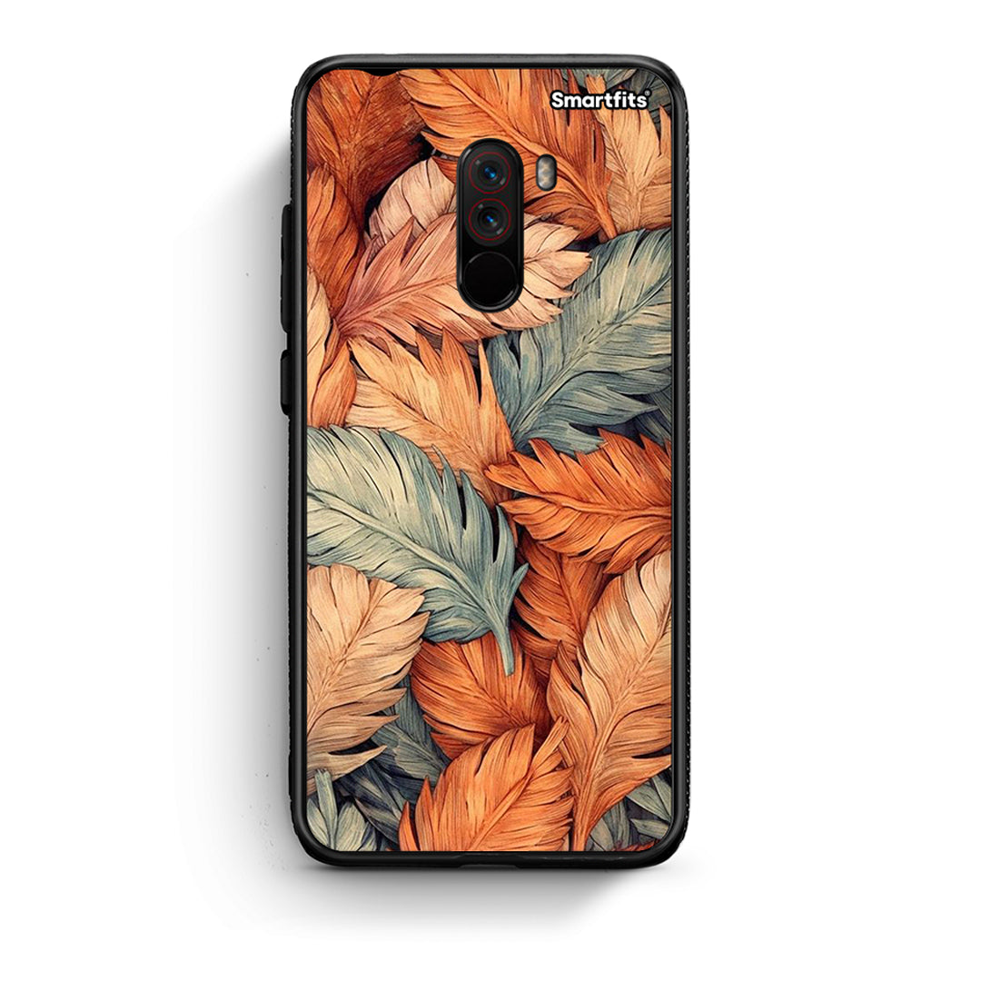 Xiaomi Pocophone F1 Autumn Leaves Θήκη από τη Smartfits με σχέδιο στο πίσω μέρος και μαύρο περίβλημα | Smartphone case with colorful back and black bezels by Smartfits