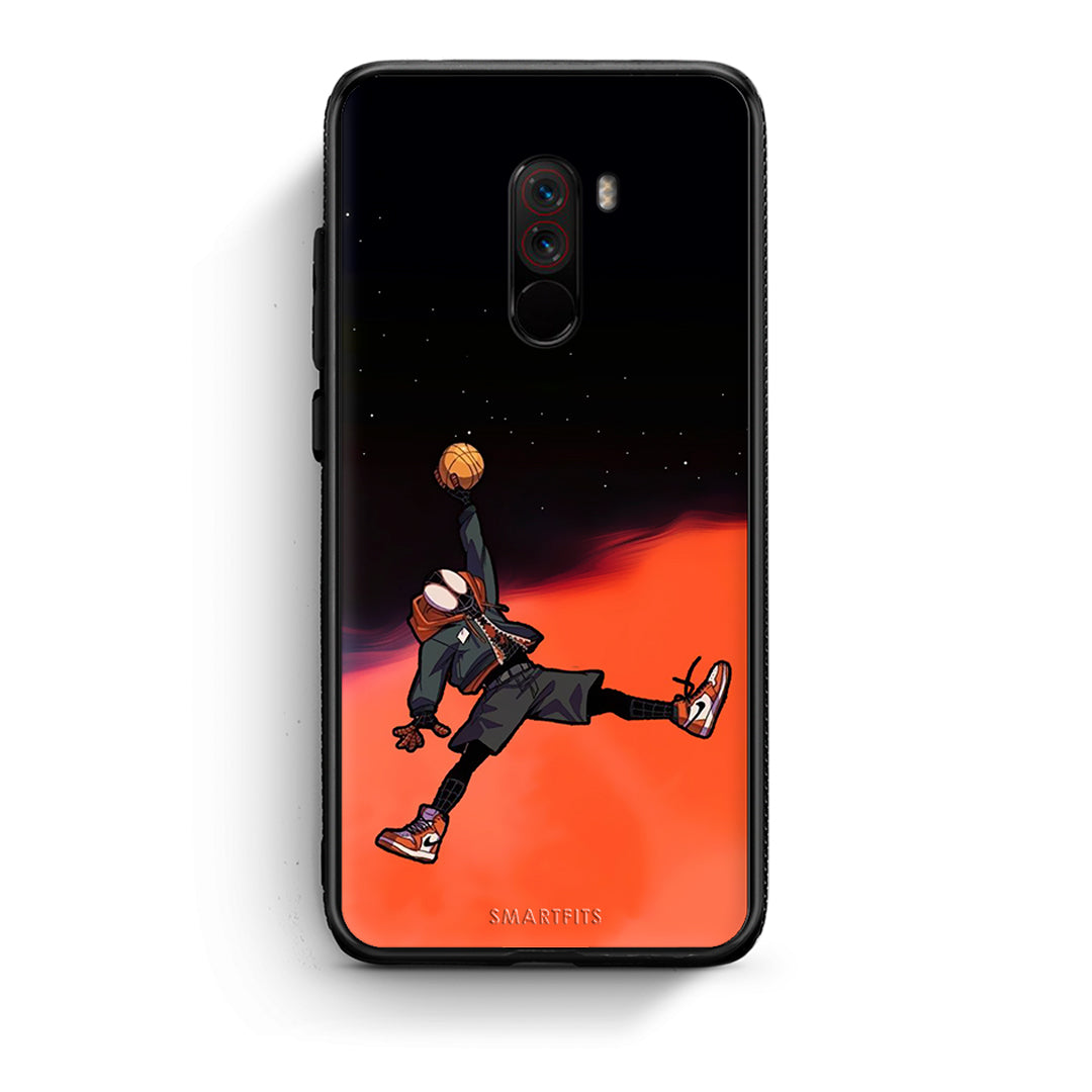 Xiaomi Pocophone F1 Basketball Hero θήκη από τη Smartfits με σχέδιο στο πίσω μέρος και μαύρο περίβλημα | Smartphone case with colorful back and black bezels by Smartfits