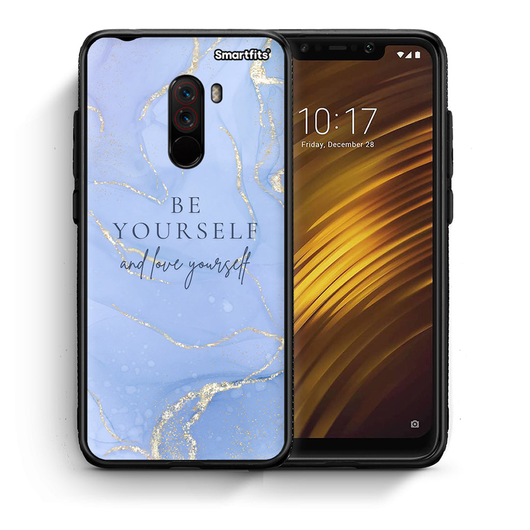 Θήκη Xiaomi Pocophone F1 Be Yourself από τη Smartfits με σχέδιο στο πίσω μέρος και μαύρο περίβλημα | Xiaomi Pocophone F1 Be Yourself case with colorful back and black bezels