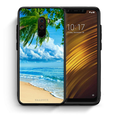 Θήκη Xiaomi Pocophone F1 Beautiful Beach από τη Smartfits με σχέδιο στο πίσω μέρος και μαύρο περίβλημα | Xiaomi Pocophone F1 Beautiful Beach case with colorful back and black bezels