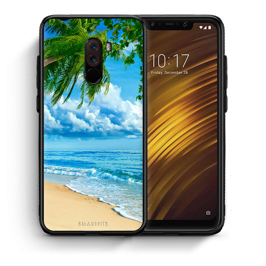 Θήκη Xiaomi Pocophone F1 Beautiful Beach από τη Smartfits με σχέδιο στο πίσω μέρος και μαύρο περίβλημα | Xiaomi Pocophone F1 Beautiful Beach case with colorful back and black bezels
