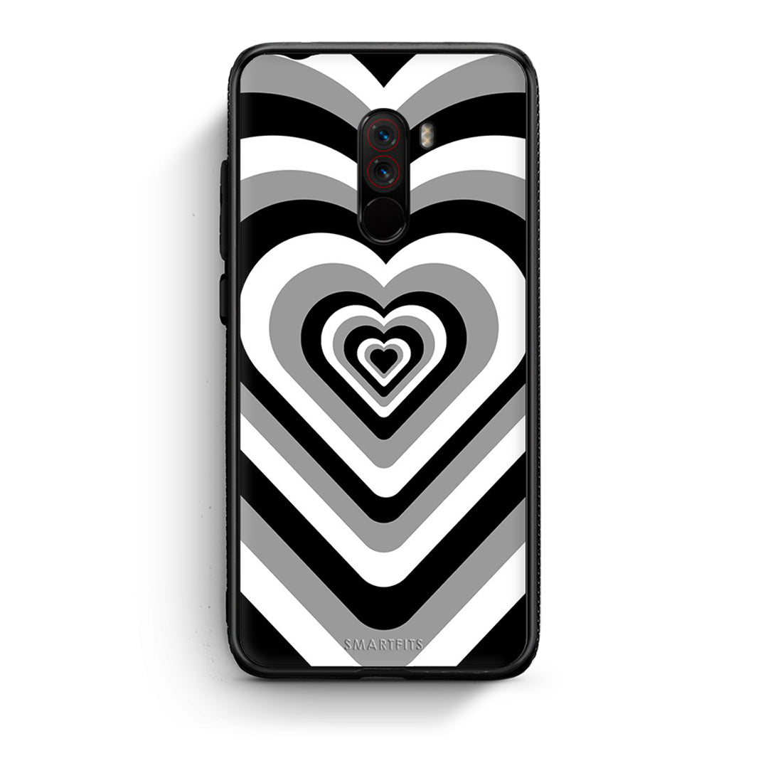 Xiaomi Pocophone F1 Black Hearts θήκη από τη Smartfits με σχέδιο στο πίσω μέρος και μαύρο περίβλημα | Smartphone case with colorful back and black bezels by Smartfits
