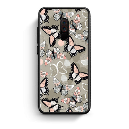 135 - Xiaomi Pocophone F1  Butterflies Boho case, cover, bumper