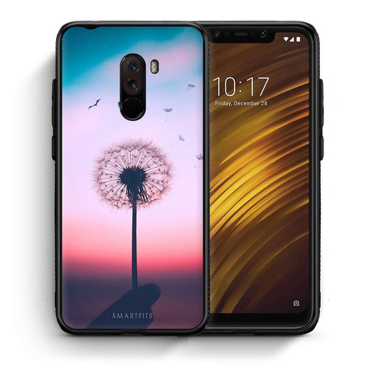 Θήκη Xiaomi Pocophone F1 Wish Boho από τη Smartfits με σχέδιο στο πίσω μέρος και μαύρο περίβλημα | Xiaomi Pocophone F1 Wish Boho case with colorful back and black bezels
