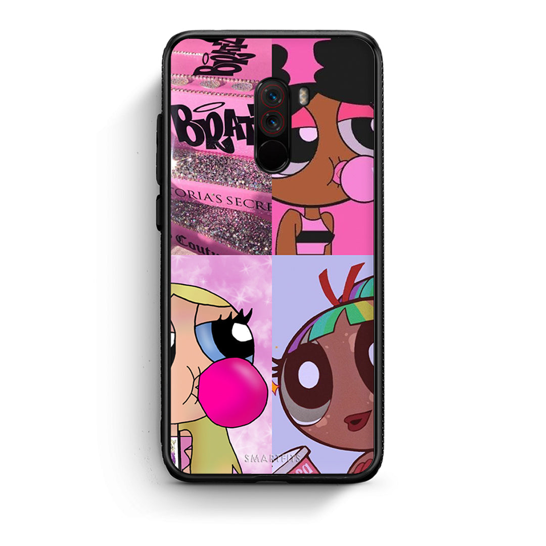 Xiaomi Pocophone F1 Bubble Girls Θήκη Αγίου Βαλεντίνου από τη Smartfits με σχέδιο στο πίσω μέρος και μαύρο περίβλημα | Smartphone case with colorful back and black bezels by Smartfits