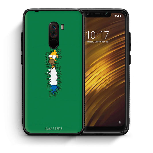 Θήκη Αγίου Βαλεντίνου Xiaomi Pocophone F1 Bush Man από τη Smartfits με σχέδιο στο πίσω μέρος και μαύρο περίβλημα | Xiaomi Pocophone F1 Bush Man case with colorful back and black bezels