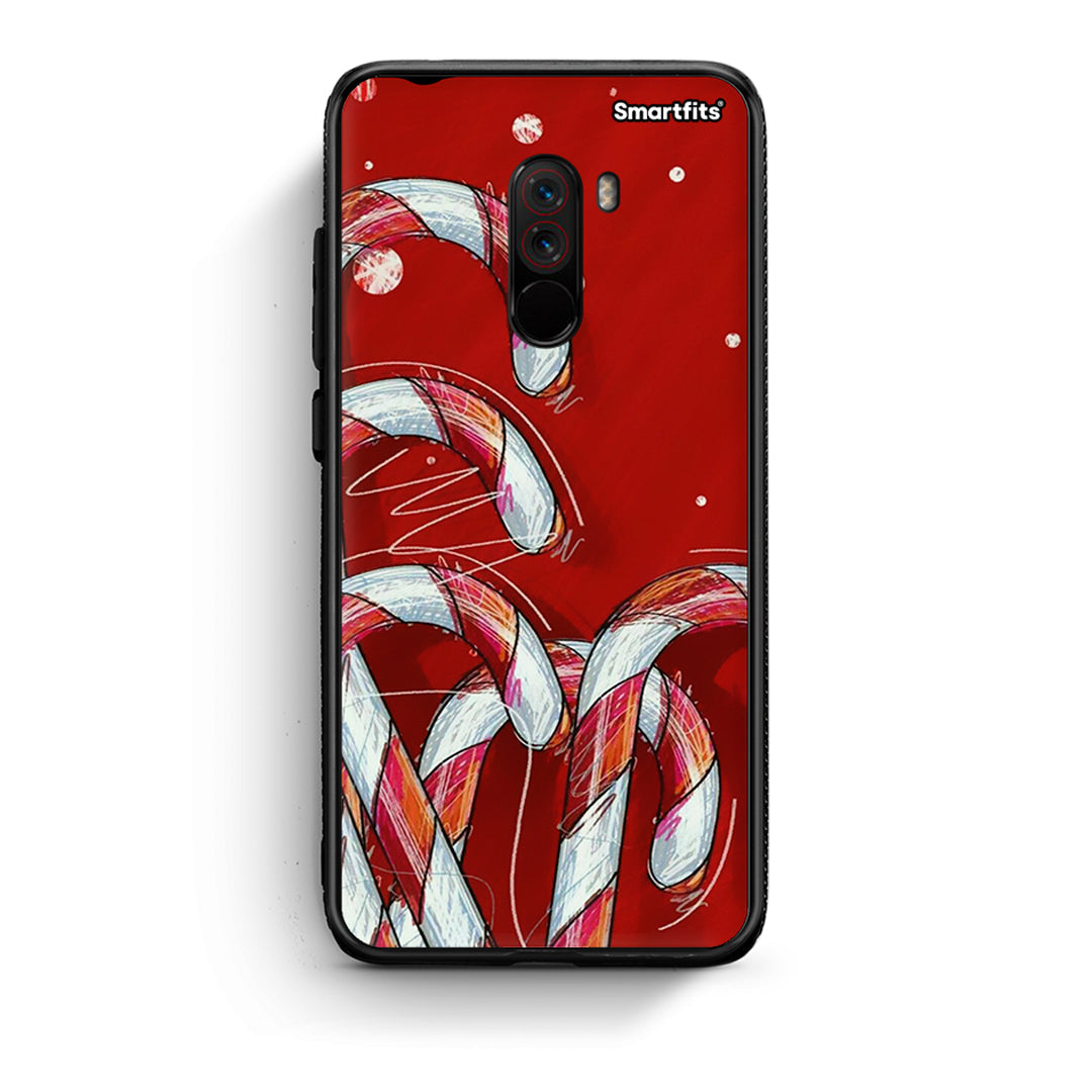 Xiaomi Pocophone F1 Candy Cane θήκη από τη Smartfits με σχέδιο στο πίσω μέρος και μαύρο περίβλημα | Smartphone case with colorful back and black bezels by Smartfits