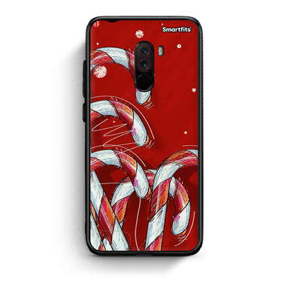 Xiaomi Pocophone F1 Candy Cane θήκη από τη Smartfits με σχέδιο στο πίσω μέρος και μαύρο περίβλημα | Smartphone case with colorful back and black bezels by Smartfits