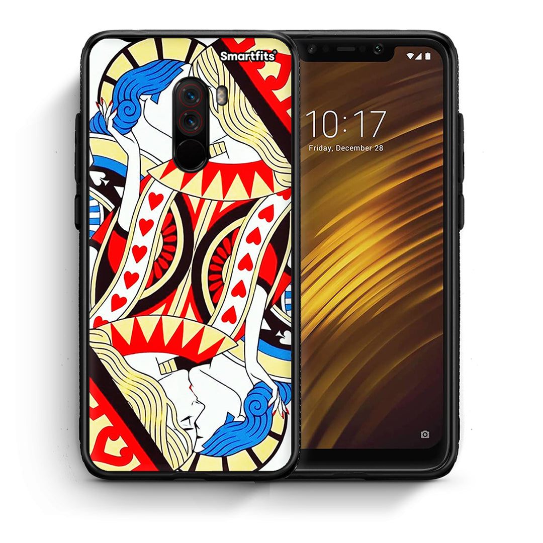 Θήκη Xiaomi Pocophone F1 Card Love από τη Smartfits με σχέδιο στο πίσω μέρος και μαύρο περίβλημα | Xiaomi Pocophone F1 Card Love case with colorful back and black bezels