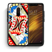 Thumbnail for Θήκη Xiaomi Pocophone F1 Card Love από τη Smartfits με σχέδιο στο πίσω μέρος και μαύρο περίβλημα | Xiaomi Pocophone F1 Card Love case with colorful back and black bezels