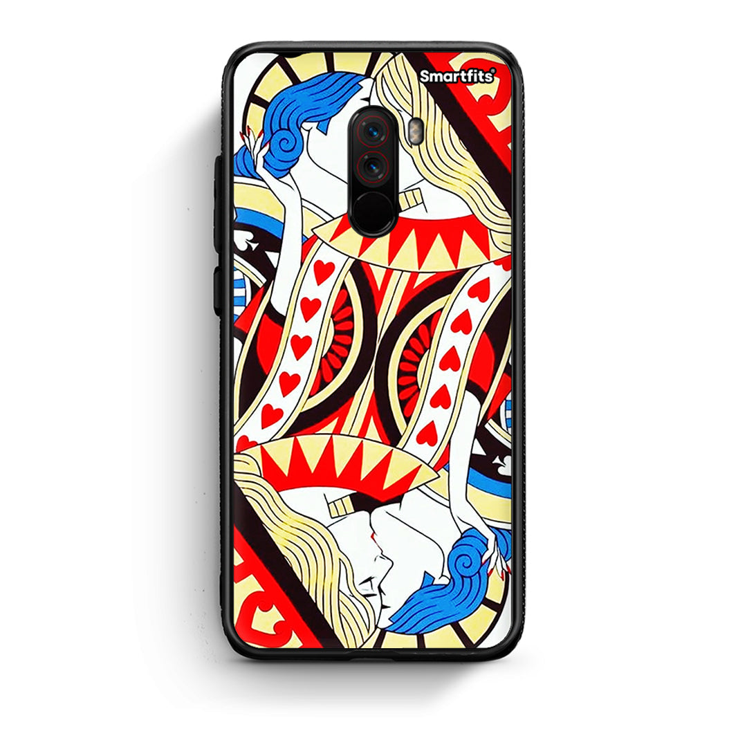 Xiaomi Pocophone F1 Card Love θήκη από τη Smartfits με σχέδιο στο πίσω μέρος και μαύρο περίβλημα | Smartphone case with colorful back and black bezels by Smartfits