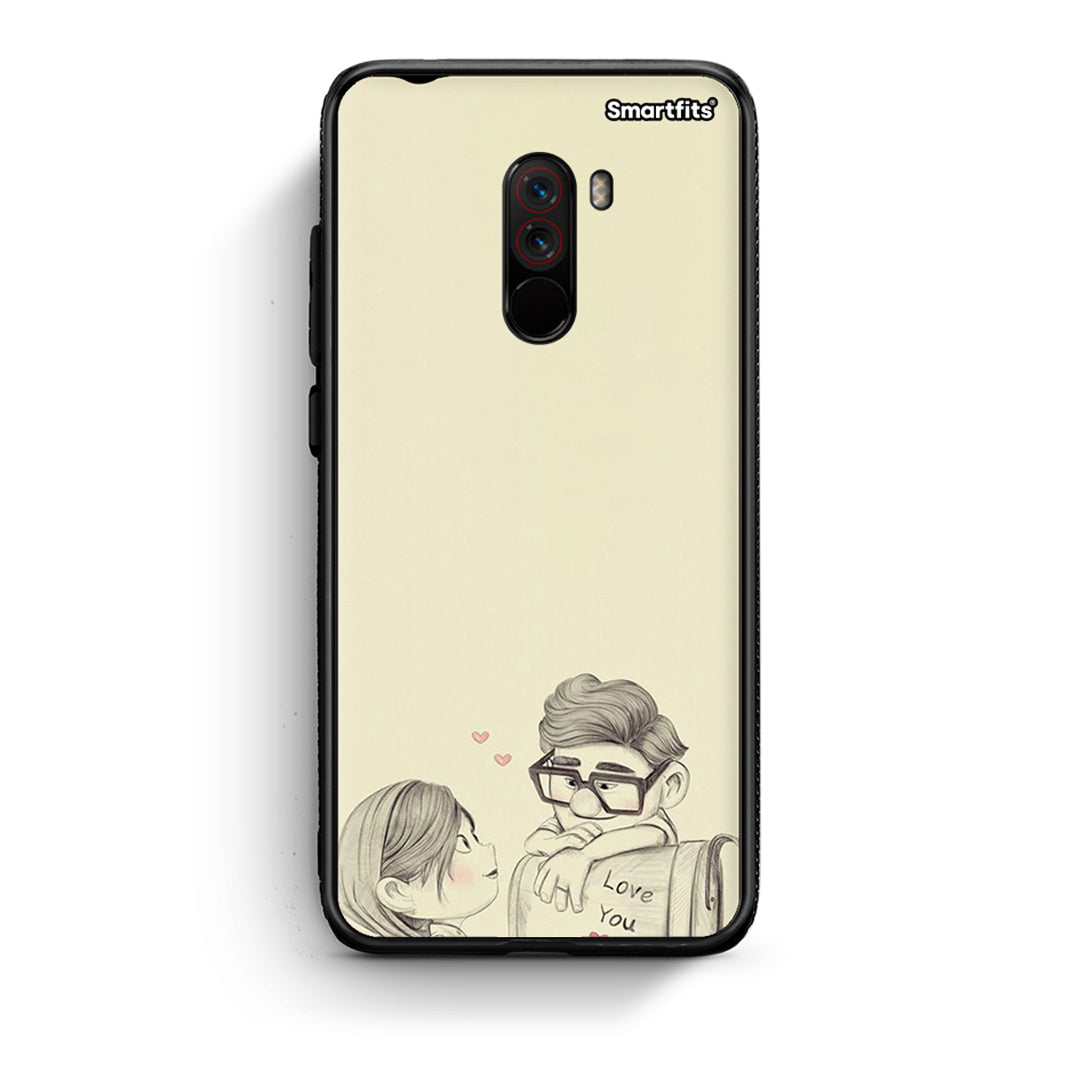 Xiaomi Pocophone F1 Carl And Ellie θήκη από τη Smartfits με σχέδιο στο πίσω μέρος και μαύρο περίβλημα | Smartphone case with colorful back and black bezels by Smartfits
