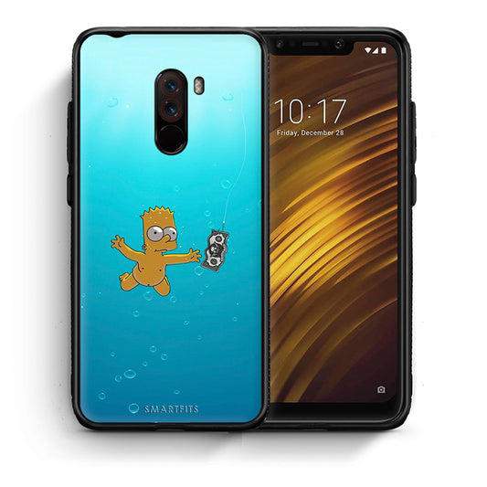 Θήκη Xiaomi Pocophone F1 Chasing Money από τη Smartfits με σχέδιο στο πίσω μέρος και μαύρο περίβλημα | Xiaomi Pocophone F1 Chasing Money case with colorful back and black bezels