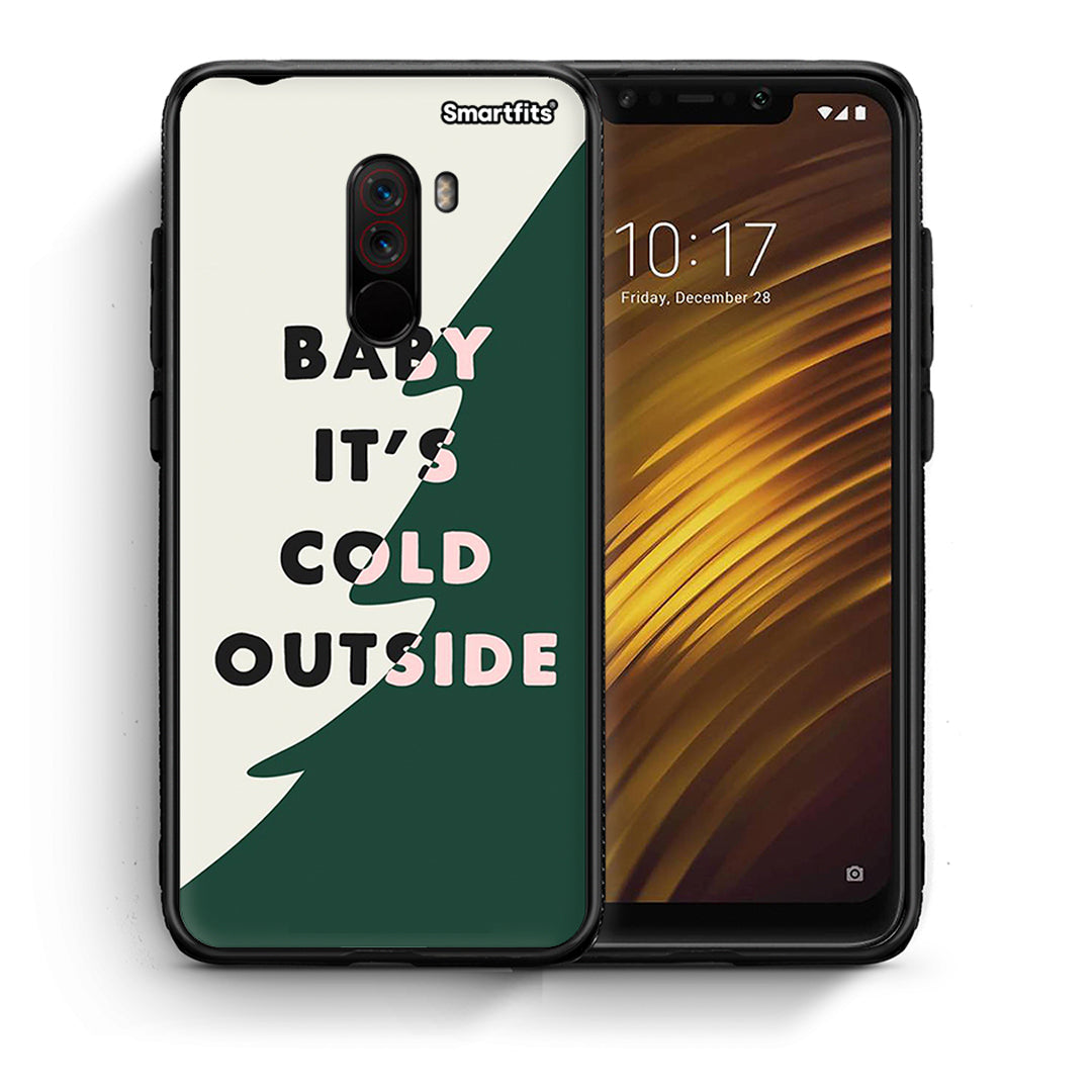 Θήκη Xiaomi Pocophone F1 Cold Outside από τη Smartfits με σχέδιο στο πίσω μέρος και μαύρο περίβλημα | Xiaomi Pocophone F1 Cold Outside case with colorful back and black bezels