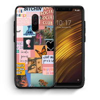 Thumbnail for Θήκη Αγίου Βαλεντίνου Xiaomi Pocophone F1 Collage Bitchin από τη Smartfits με σχέδιο στο πίσω μέρος και μαύρο περίβλημα | Xiaomi Pocophone F1 Collage Bitchin case with colorful back and black bezels