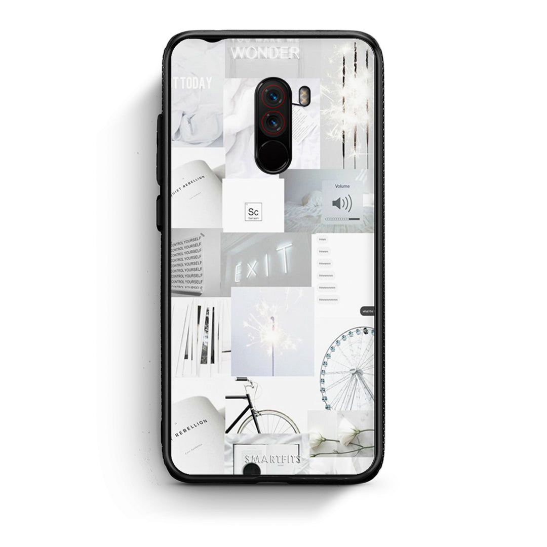 Xiaomi Pocophone F1 Collage Make Me Wonder Θήκη Αγίου Βαλεντίνου από τη Smartfits με σχέδιο στο πίσω μέρος και μαύρο περίβλημα | Smartphone case with colorful back and black bezels by Smartfits