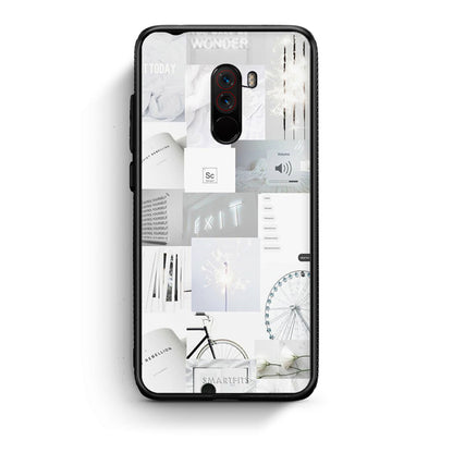 Xiaomi Pocophone F1 Collage Make Me Wonder Θήκη Αγίου Βαλεντίνου από τη Smartfits με σχέδιο στο πίσω μέρος και μαύρο περίβλημα | Smartphone case with colorful back and black bezels by Smartfits