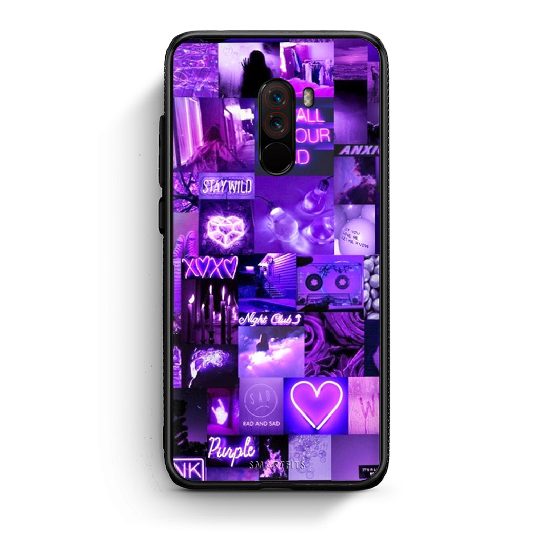 Xiaomi Pocophone F1 Collage Stay Wild Θήκη Αγίου Βαλεντίνου από τη Smartfits με σχέδιο στο πίσω μέρος και μαύρο περίβλημα | Smartphone case with colorful back and black bezels by Smartfits