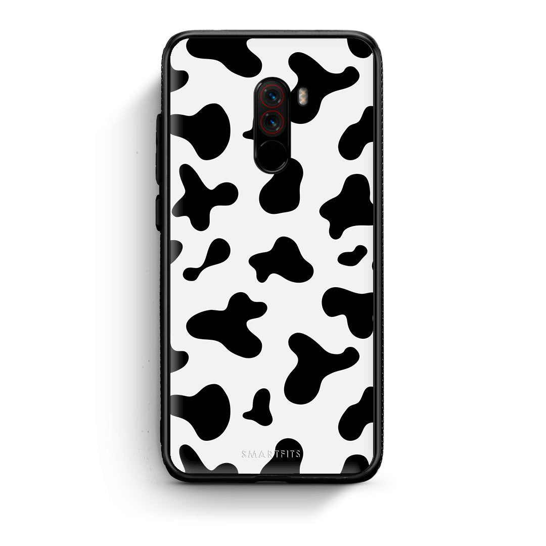 Xiaomi Pocophone F1 Cow Print θήκη από τη Smartfits με σχέδιο στο πίσω μέρος και μαύρο περίβλημα | Smartphone case with colorful back and black bezels by Smartfits
